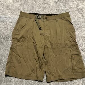 Prana Zion Shorts Mens 34 X10 Belted Nylon Hiking Performance  **